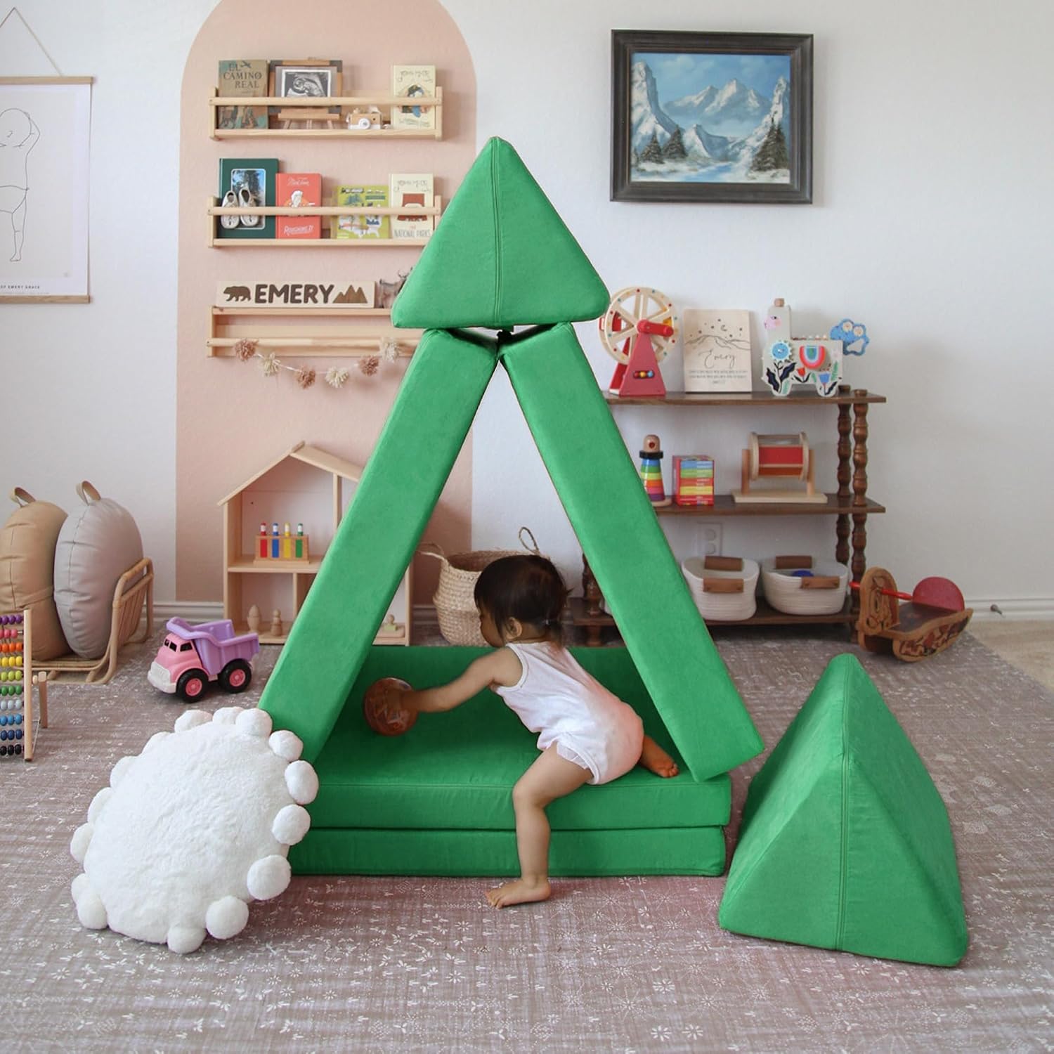 Nugget - The Original Play Couch for Kids - Modular Foam Children's Sofa for Playroom, Imagination, & Creative Open Ended Play - Washable & Convertible Playroom Furniture, Fairway