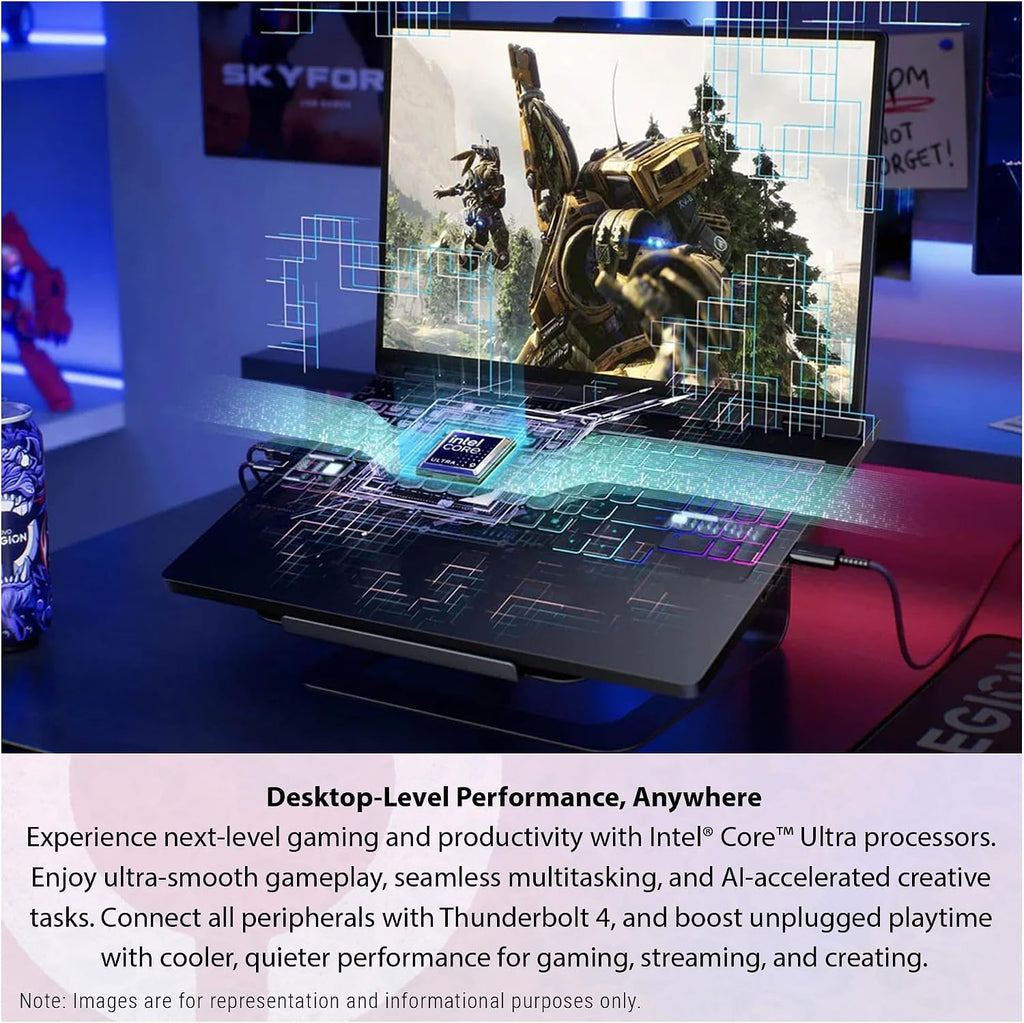 Lenovo Legion Pro 5i Gen 10 Gaming Laptop, Intel Ultra 9-275HX, 64 GB DDR5 RAM, 4 TB PCIe SSD, 16' WQXGA (2560x1600) Display, Nvidia G-Force RTX 5070, 24-Zone RGB Backlit, W11 Home, Eclipse Black