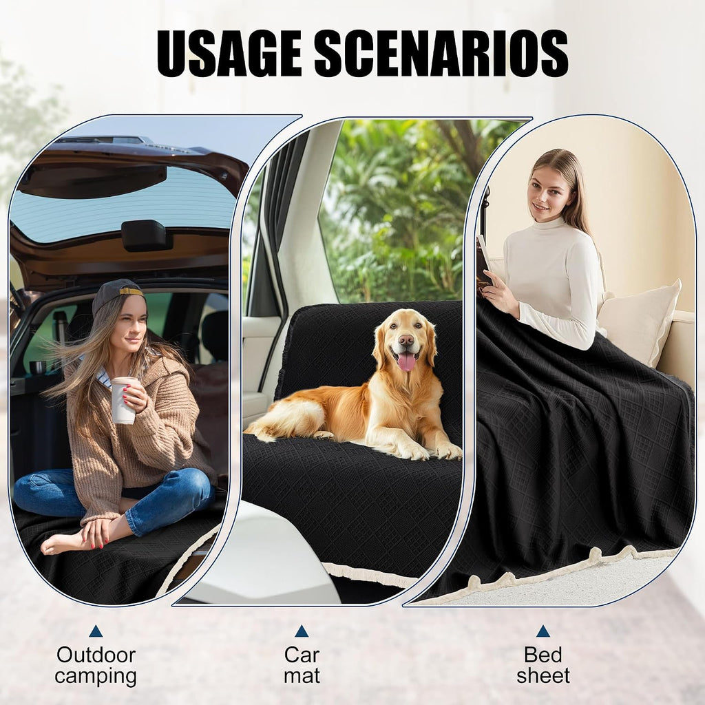 Waterproof L Shaped Sectional Couch Covers Blanket 2 Piece Sectional Sofa Cover Washable L Shape Sofa Slipcover Jacquard Quilted Furniture Protector for Dogs Pets Cats (XX-Large, Black)