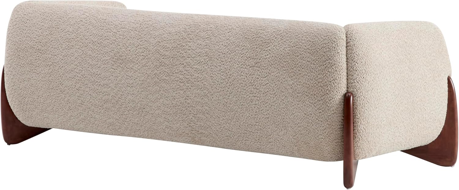 Christopher Knight Home Almab 82 Inches Sofa Couch, Cozy Boucle Upholstered 3-Seater Sofa, Wood Frame Couch, Comfy Couches for Living Room and Office, Modern Sofa, Lounge Seating, Almond