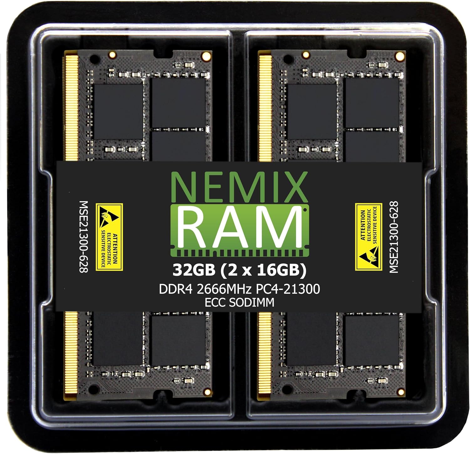NEMIX RAM 32GB (2X16GB) DDR4 2666MHZ PC4-21300 2Rx8 1.2V CL19 260-PIN ECC Unbuffered SODIMM NAS Memory KIT Compatible with Synology DiskStation DS3617xsII