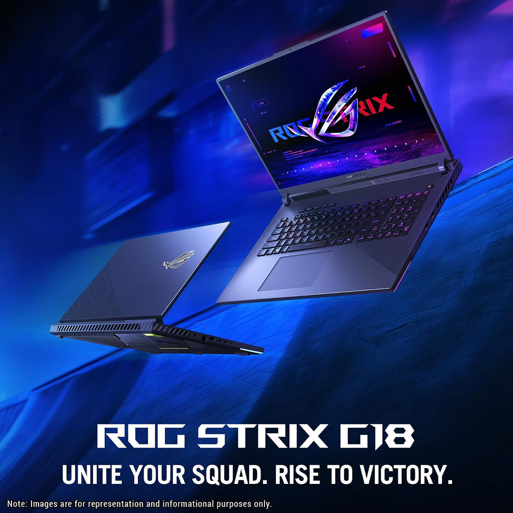 ASUS ROG Strix G18 Gaming Laptop, AMD Ryzen 9-8940HX, 64 GB DDR5 RAM, 4 TB PCIe SSD, 18' 2.5K (2560x1600) Display 240Hz, Nvidia G-Force RTX 5070, 4-Zone RGB Keyboard, W11 Home, Eclipse Gray Outlet