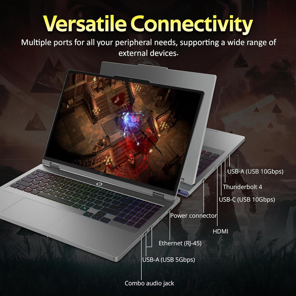 Lenovo Legion 5 16' WQXGA 240Hz Gaming Laptop, NVIDIA GeForce RTX 5060, Intel Ultra 9 275HX, 8GB GDDR7, 32GB DDR5, 2TB SSD, 24-Zone RGB Backlit Keyboard, Win 11 Pro, Gray, 1TB Docking Station Set
