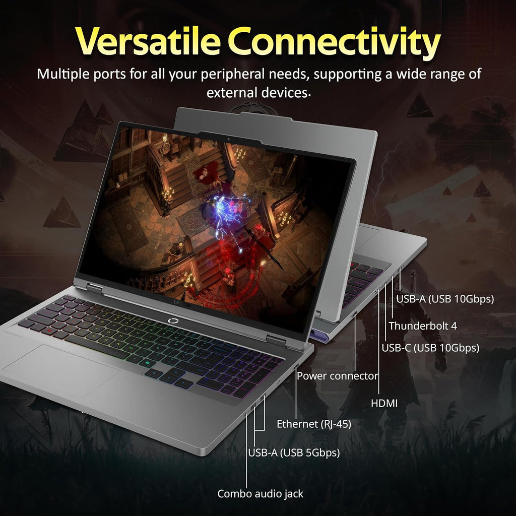 Lenovo Legion 5 16' WQXGA 240Hz Gaming Laptop, Intel Ultra 9 275HX, NVIDIA GeForce RTX 5060 8GB GDDR7, 32GB DDR5, 1TB SSD, 24-Zone RGB Backlit Keyboard, Win 11 Pro, Gray, 1TB Docking Station Set