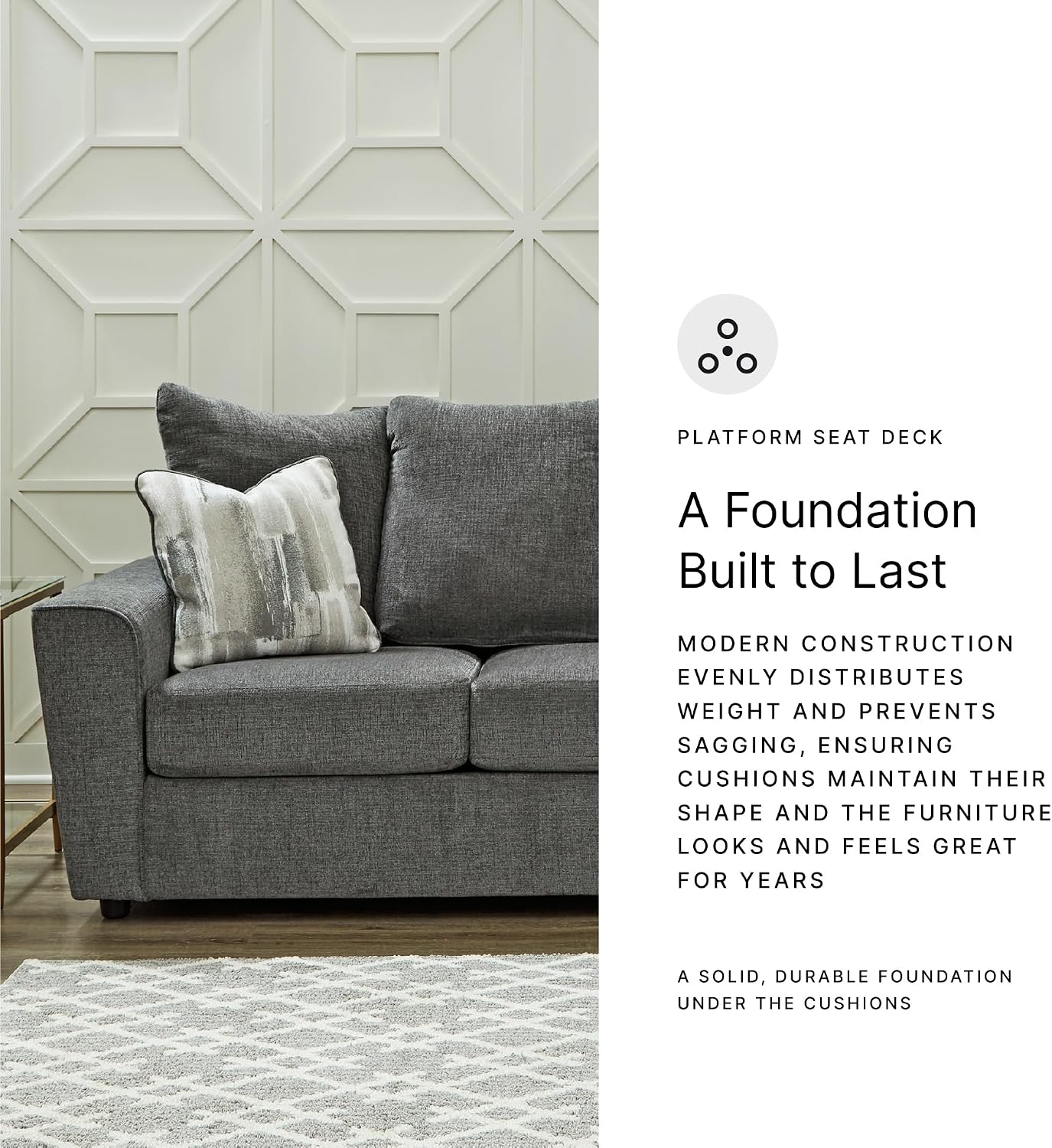 Signature Design by Ashley Stairatt Casual Sofa with Flared Arms, Gray