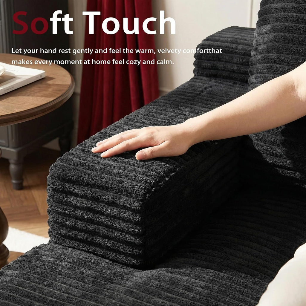 96''Sectional Couches for Living Room,Modern Modular Sectional Sofa,Upholstered Boneless Couch Comfy Cloud Couch with L Shaped Chaise (Black, 96''W Left Facing Chaise)