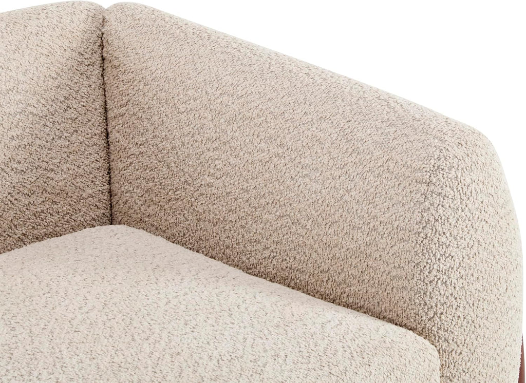 Christopher Knight Home Almab 82 Inches Sofa Couch, Cozy Boucle Upholstered 3-Seater Sofa, Wood Frame Couch, Comfy Couches for Living Room and Office, Modern Sofa, Lounge Seating, Almond