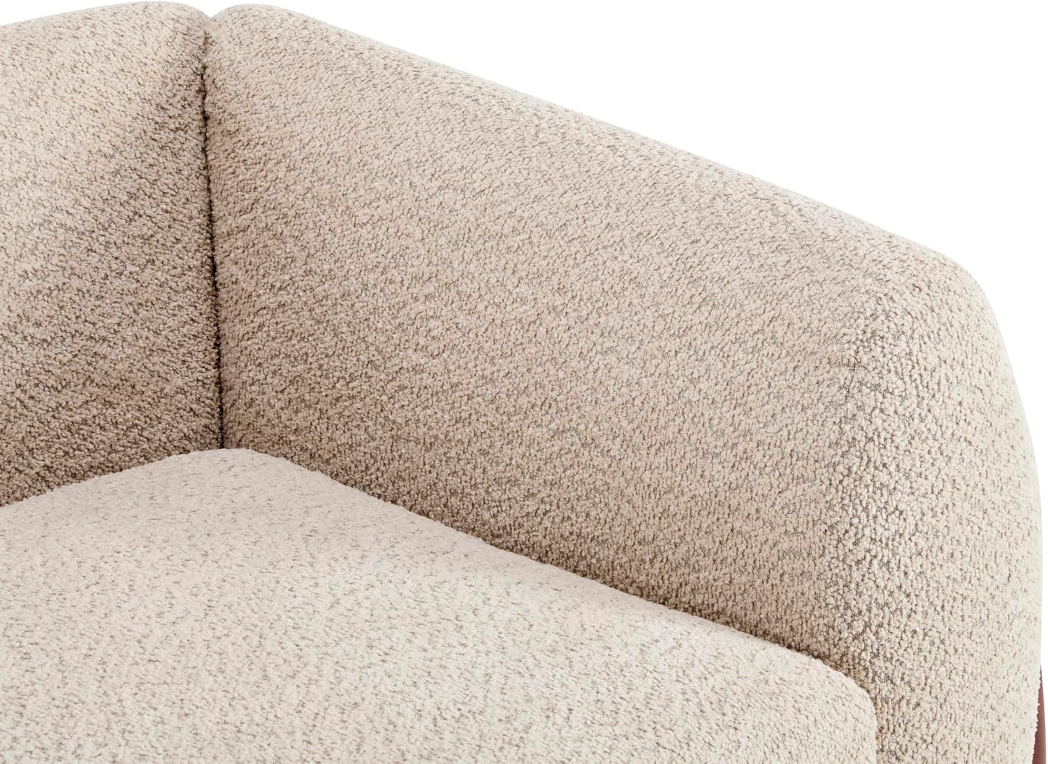 Christopher Knight Home Almab 82 Inches Sofa Couch, Cozy Boucle Upholstered 3-Seater Sofa, Wood Frame Couch, Comfy Couches for Living Room and Office, Modern Sofa, Lounge Seating, Almond