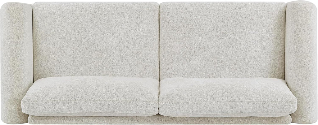 Christopher Knight Home Taki 89 Inches Sofa Couch, Cozy Chenille Upholstered 3-Seater Sofa, Wood Frame Couches, Comfy Home Sofa Living Room and Office, Lounge Seating with Armrests, Beige