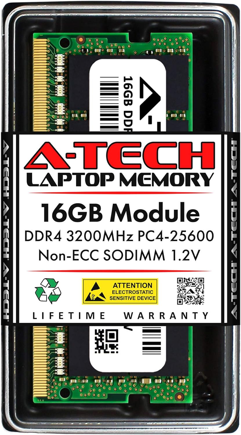 A-Tech 16GB RAM for Acer Nitro 5 Gaming Laptop | DDR4 3200MHz SODIMM PC4-25600 (PC4-3200AA) Memory Upgrade Module