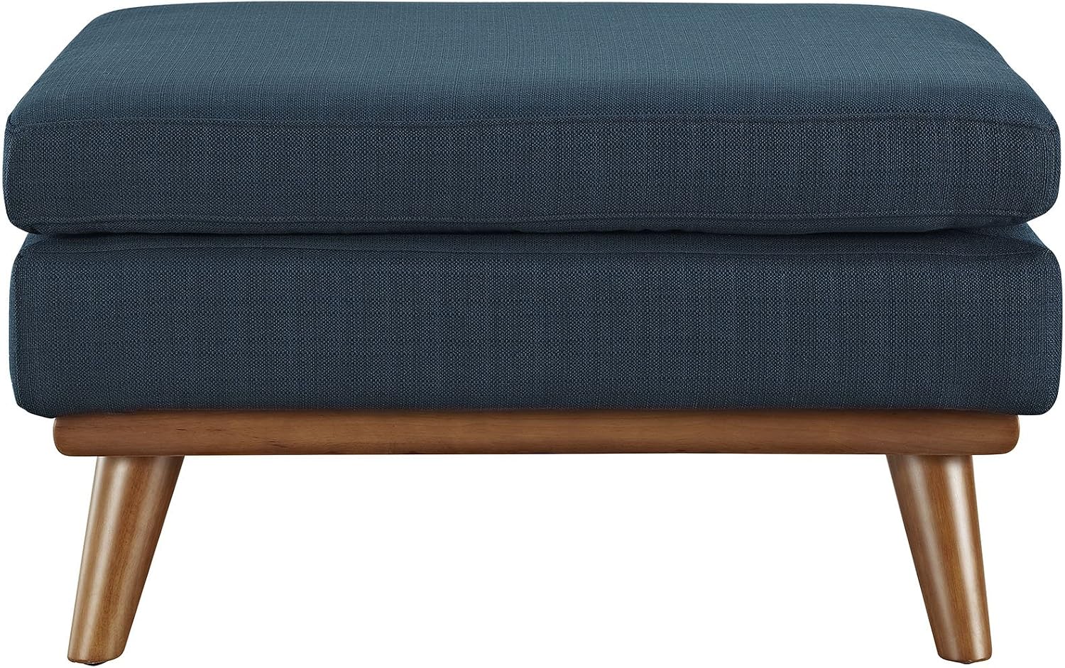Modway Engage Mid-Century Modern Upholstered Fabric Ottoman in Azure