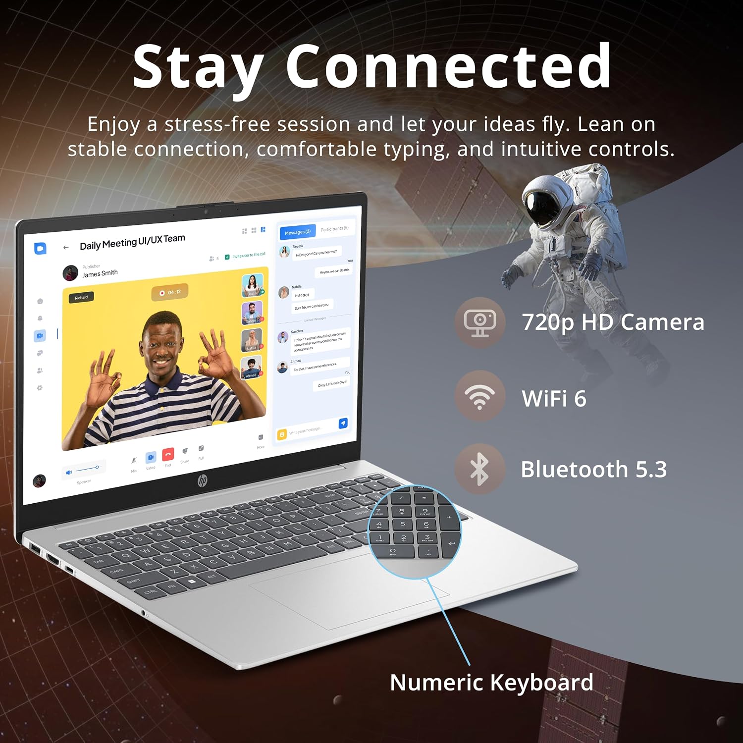 HP Pavilion 15.6' FHD IPS Laptop, Intel i5-1235U, 32GB RAM, 2.16TB Storage(2TB SSD + 160GB Docking Station Set), Intel Iris Xe Graphics, Num Pad, Webcam, Wi-Fi 6, Windows 11, Silver