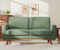 Vesgantti 68' Loveseat Sofa - Green, Comfy Corduroy with Spring Cushion, Solid Wood Frame, Modern Deep Seat, Bedroom & Living Room, Office Couch