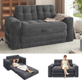 Convertible Sofa Bed, 2 in 1 Boneless Couch Bed with 2 Pillows, Corduroy Pull out Couch Folding Sofa Bed with Deep Seat, Small Loveseat Sleeper Sofa Bed in a Box for Small Spaces, No Assembly Required
