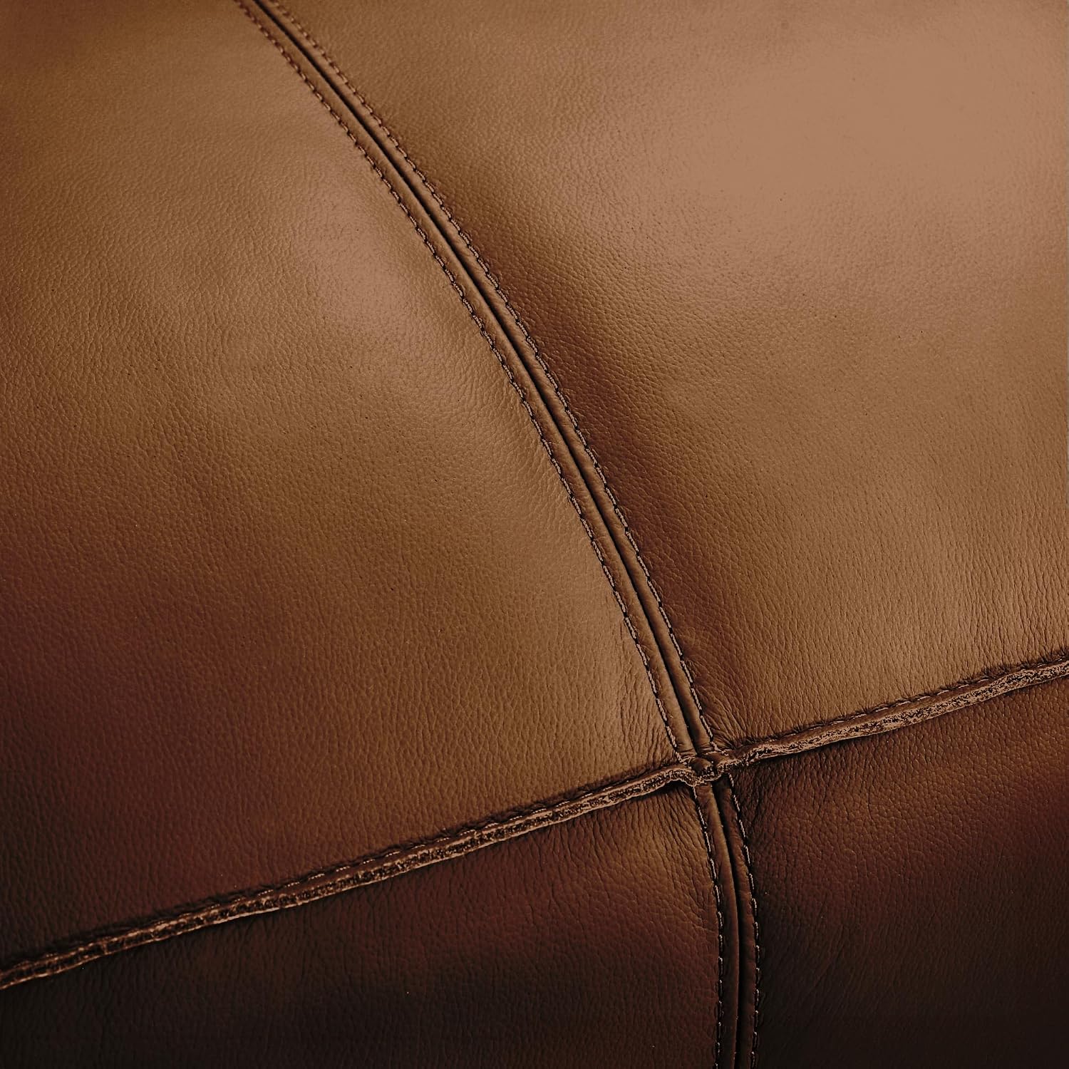 Clayton 76' Modern Leather Loveseat in Anthracite Gray or Ochre with Track Arms