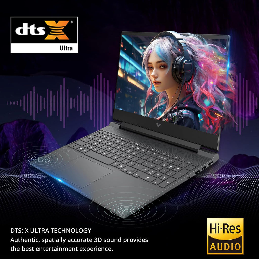 HP Victus 15 15.6' FHD 144Hz Gaming Laptop, AMD Ryzen 7 7445HS, GeForce RTX 4050, 16GB DDR5, 2TB Storage(1TB SSD&1TB Docking Station Set), Backlit Keyboard, Copilot, Wi-Fi 6, Win 11 Pro, Silver
