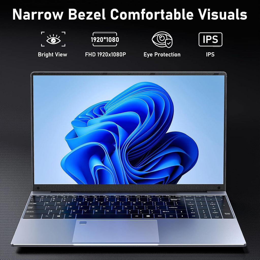 NAIKLULU Gaming Laptop,Window 11 Pro Laptop Computer, 15.6 Inch Lap Top，16GB RAM 512GB SSD,1920 * 1080 Display,WiFi 5,BT5.0,N5095 Processor(up to 2.9Ghz),Backlit Keyboard,Fingerprint Unlock