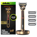 Gillette Labs Heated Razor Gold Edition - 1 Handle, 5 Blade Refills, 1 Charging Dock