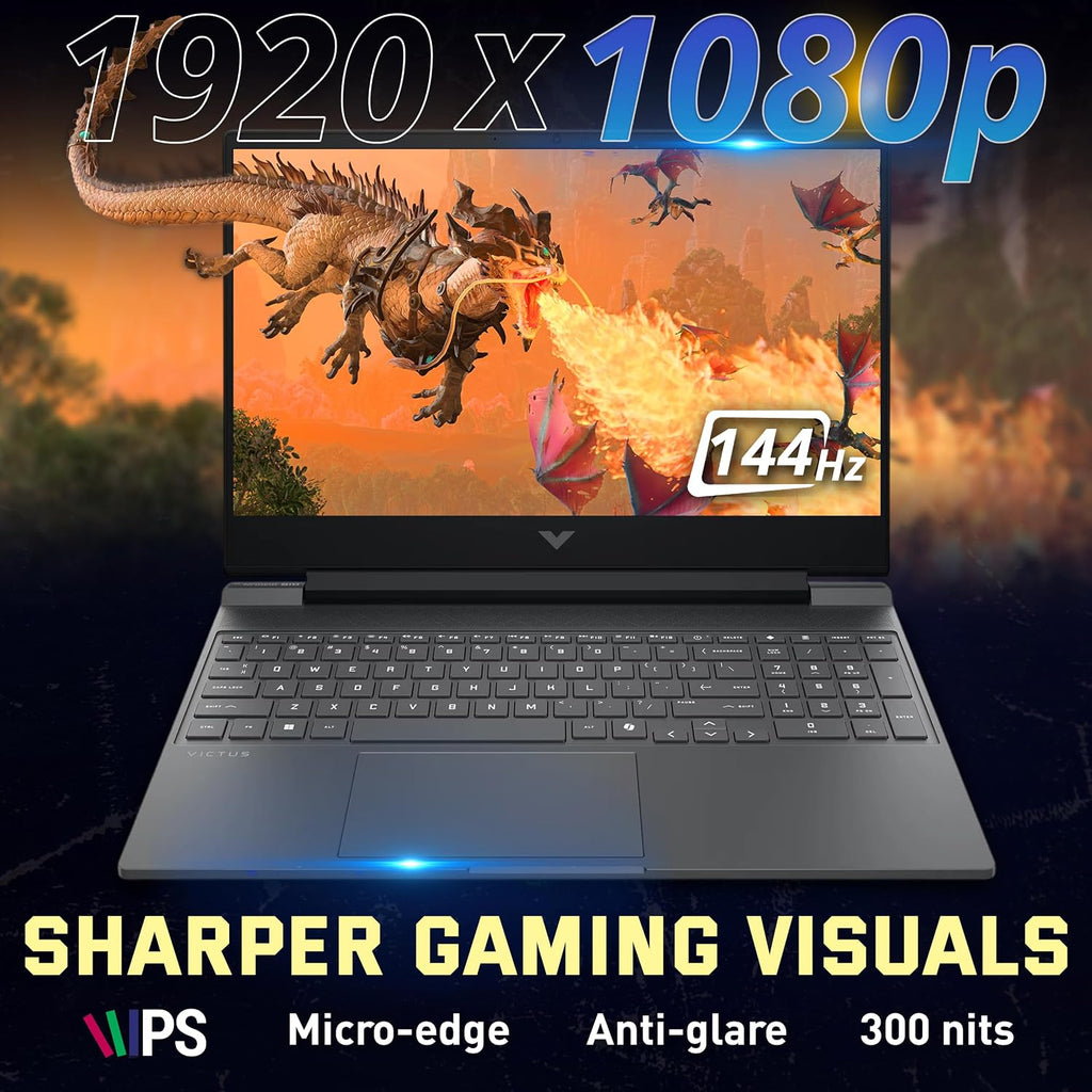 HP Victus 15 15.6' FHD 144Hz Gaming Laptop, AMD Ryzen 7 7445HS, GeForce RTX 4050, 32GB DDR5, 3TB Storage(2TB SSD&1TB Docking Station Set), Backlit Keyboard, Copilot, Wi-Fi 6, Win 11 Pro, Silver