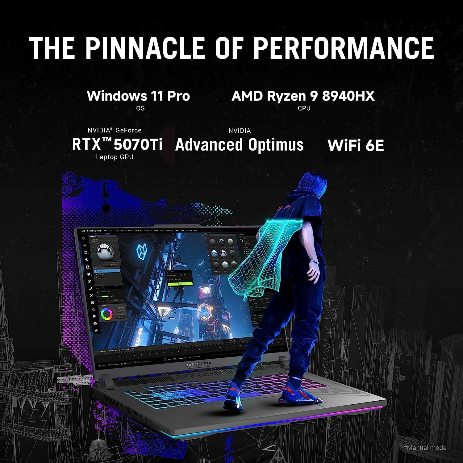 ASUS ROG Strix G16 Gaming Laptop, 16' WUXGA 165Hz 100% Standard RGB Display, AMD Ryzen 9 8940HX, NVIDIA GeForce RTX 5070 Ti 12GB, 64 GB DDR5 RAM, 1 TB PCIe SSD, Win 11 Pro, Backlit KB, w/Accessories