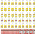 SAFBY 50 Keyed Different Lockout Tagout Locks with 50 Lock Out Tag Out Tags - Loto Safe Padlocks for Lock Out Tag Out Stations and Devices
