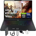 Lenovo Legion Pro 5i 16' WQXGA 165Hz OLED AI-Powered Gaming Laptop, Intel 20-Core Ultra7 255HX, GeForce RTX 5070 8GB GDDR7, 64GB RAM, 4TB PCIe SSD, Backlit, Win 11 Pro, Black, 1TB Docking Station