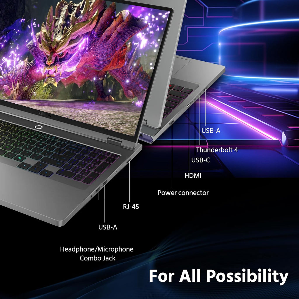 Lenovo Legion 5i 16' WQXGA 240Hz AI-Powered Gaming Laptop, Intel 24-Core Ultra 9 275HX, NVIDIA GeForce RTX 5060 GDDR7, 32GB DDR5, 2TB PCle SSD, RGB Backlit Keyboard, Win 11 Pro, Gray, 1TB Docking