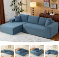 Brage Living 2025 New 108' Cloud Couch Sectional, Comfy Boneless Modular Sectional Sofa with L-Shaped Chaise, Deep Seat Couch for Living Room, No Assembly Required (Blue, Left Facing Chaise)