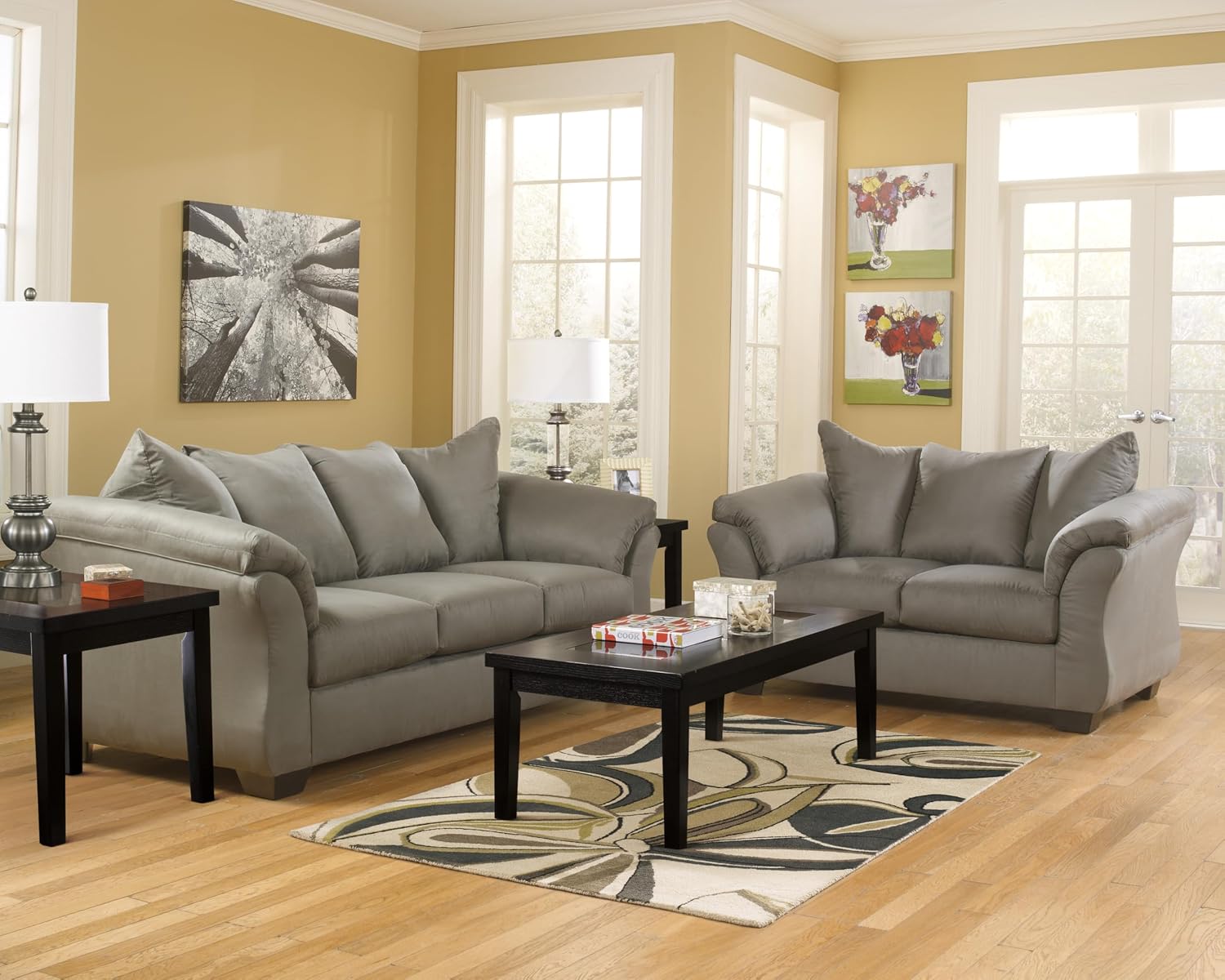 Signature Design by Ashley Darcy Casual Plush Sofa, Grayish Brown