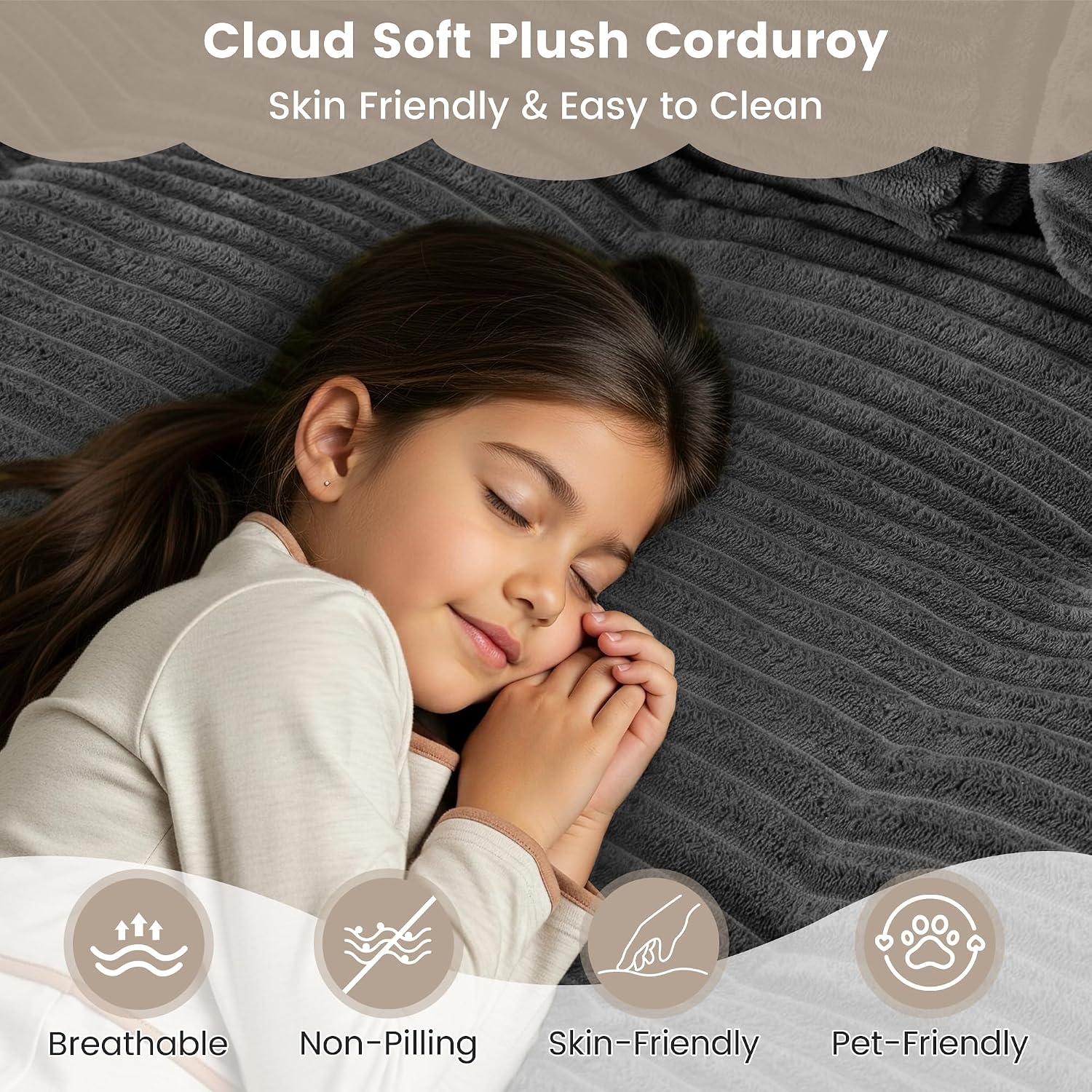 Convertible Sofa Bed, 2 in 1 Boneless Couch Bed with 2 Pillows, Corduroy Pull out Couch Folding Sofa Bed with Deep Seat, Small Loveseat Sleeper Sofa Bed in a Box for Small Spaces, No Assembly Required