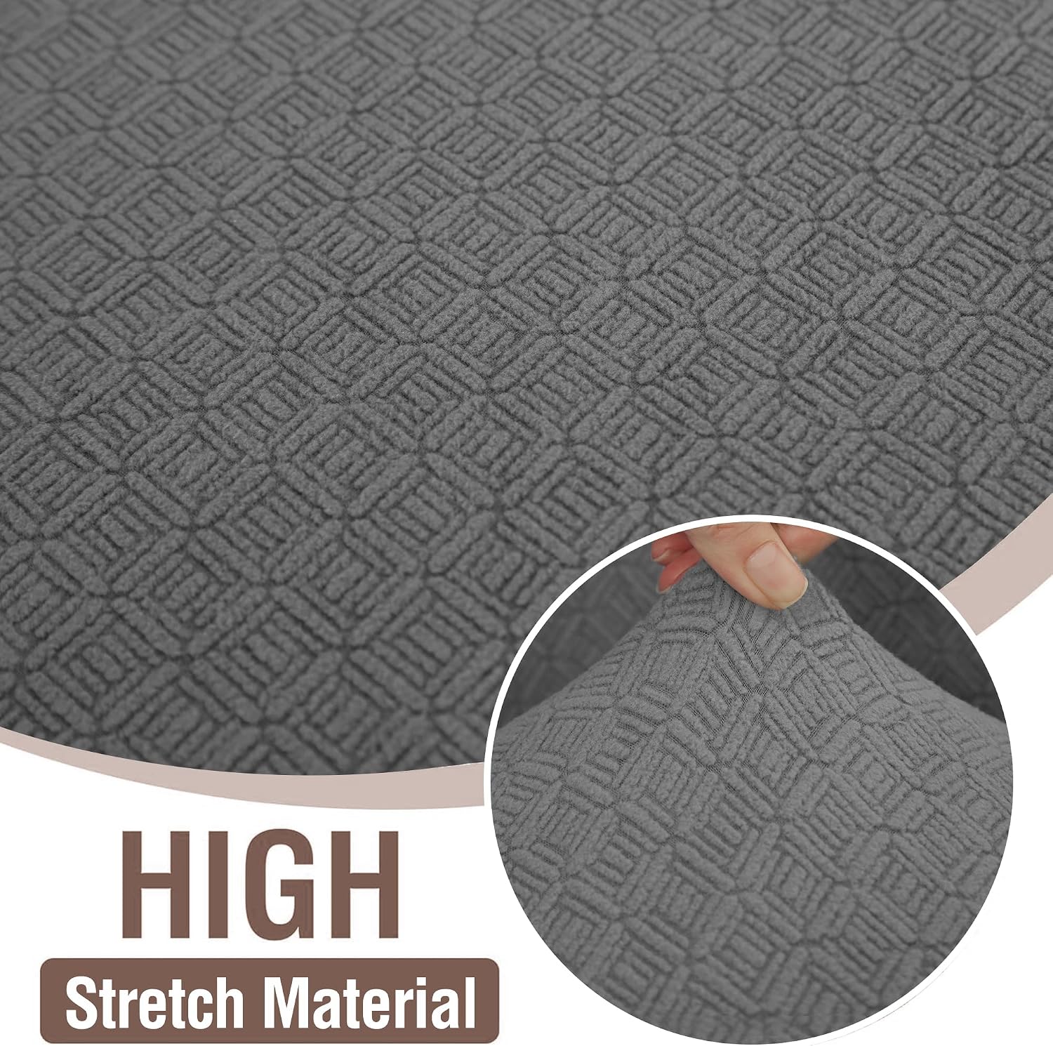 HDCAXKJ Sectional Couch Cover L Shape Stretch Sofa Covers Washable Jacquard Corner Couch Slipcover Non Slip Sectional Slip Cover U Shaped Furniture Protector for Pets Dogs (Dark Grey, X-Large)