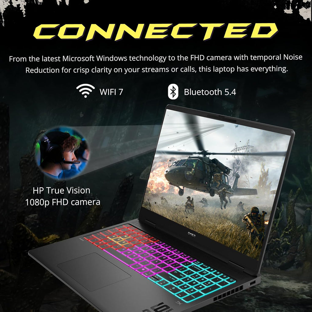 HP Omen MAX 16' WQXGA Gaming Laptop, AMD Ryzen AI 9 HX 375, NVIDIA GeForce RTX 5080 16GB GDDR7, 32GB DDR5, 2TB Storage (1TB SSD+1TB Docking Station), RGB Backlit Keyboard, FHD IR Camera, Win 11, Black