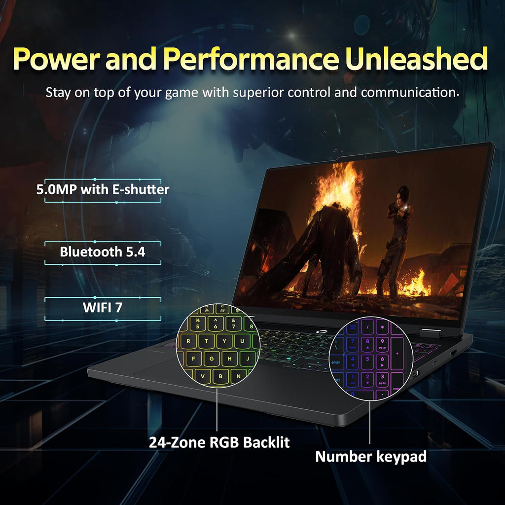 Lenovo Legion Pro 5i 16' 165Hz Gaming Laptop, Intel 20-core Ultra 7 255HX(Outperforms i9-14900HX), RTX 5070 8GB, 64GB DDR5, 3TB Storage(2TB SSD+1TB Docking Station), Backlit Keyboard, Win 11, Black