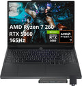 Lenovo Legion 5 15.1' WQXGA 165Hz Gaming Laptop, AMD Ryzen 7 260, GeForce RTX 5060 GDDR7, 64GB DDR5, 2TB SSD, 24-Zone RGB Backlit Keyboard, Wi-Fi 7, Win 11 Pro, Black, 1TB Docking Station Set