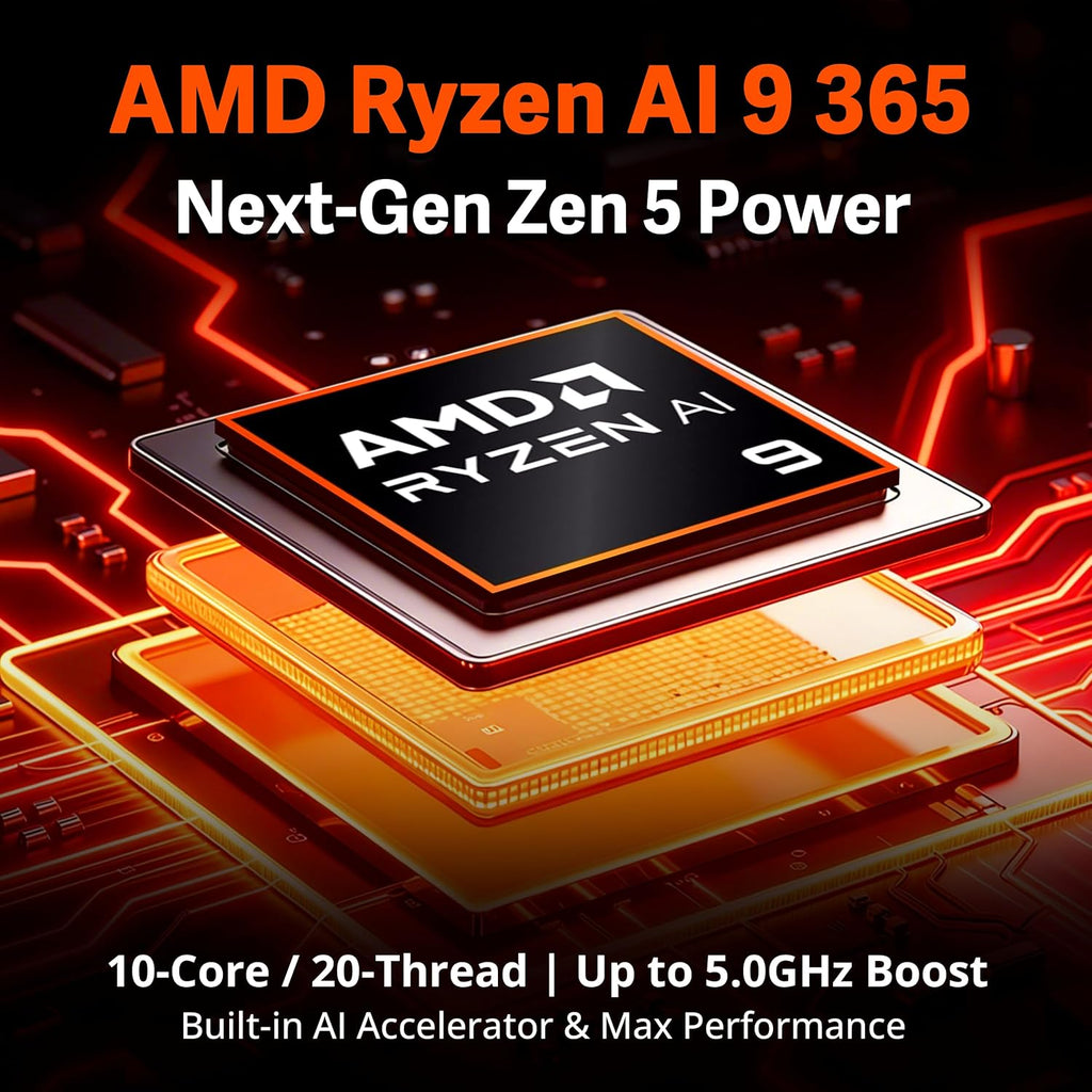 HP Omen 17 Gaming AI Laptop, GeForce RTX 5060, AMD Ryzen AI 9 365 Zen 5 10-Core (50 Tops), 17.3' 144Hz FHD IPS, 64GB RAM, 3TB Storage(2TB SSD+1TB Docking Station), RGB Backlit Keyboard, Win 11, Black