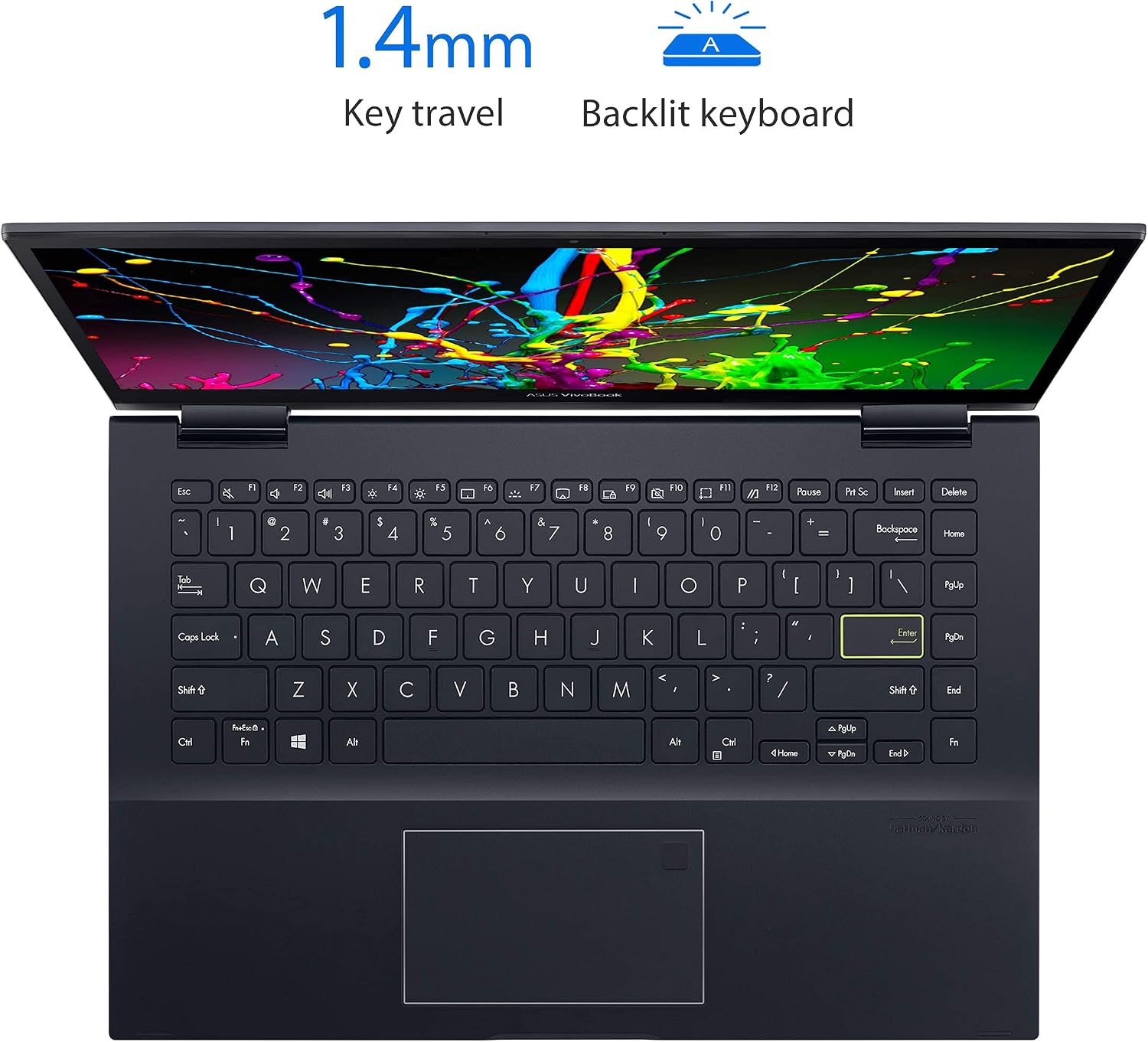 ASUS VivoBook Flip 14 Thin and Light 2-in-1 Laptop, 14' FHD Touch Display, AMD Ryzen 5 5500U, 8GB RAM, 512GB SSD, Stylus, Fingerprint Reader, Windows 10 Home, Bespoke Black, TM420UA-DS52T