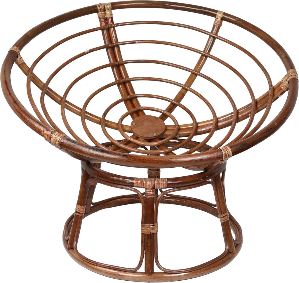 International Caravan Bali 42-inch Modern Wicker/Rattan Brown Rattan Papasan Chair Replacement Frame