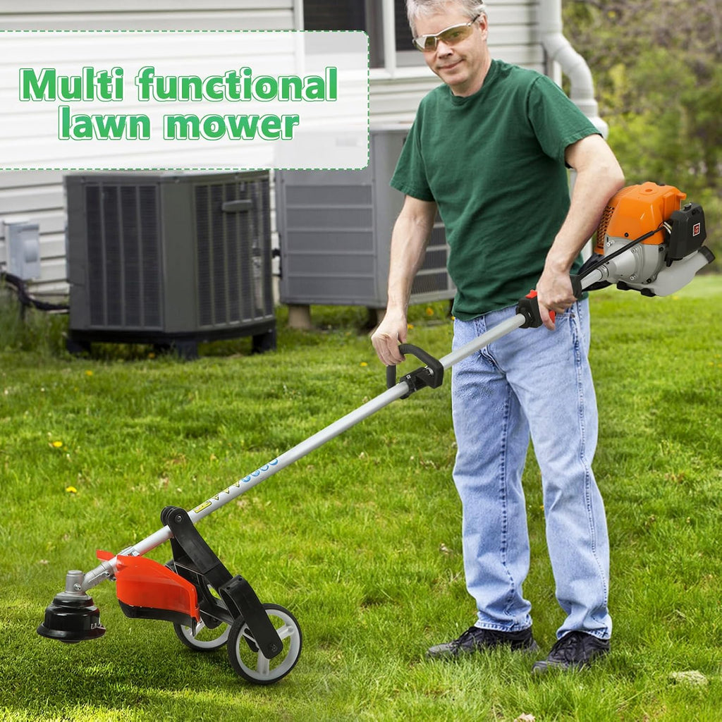 Gas Weed Eater 52CC 8-in-1 Multi-Attachment Combo Kit, Weed Wacker with Pole Saw and Hedge Trimmer, Weed Eater Gas Powered for Brush Cutting, Tree Pruning and Lawn Maintenance