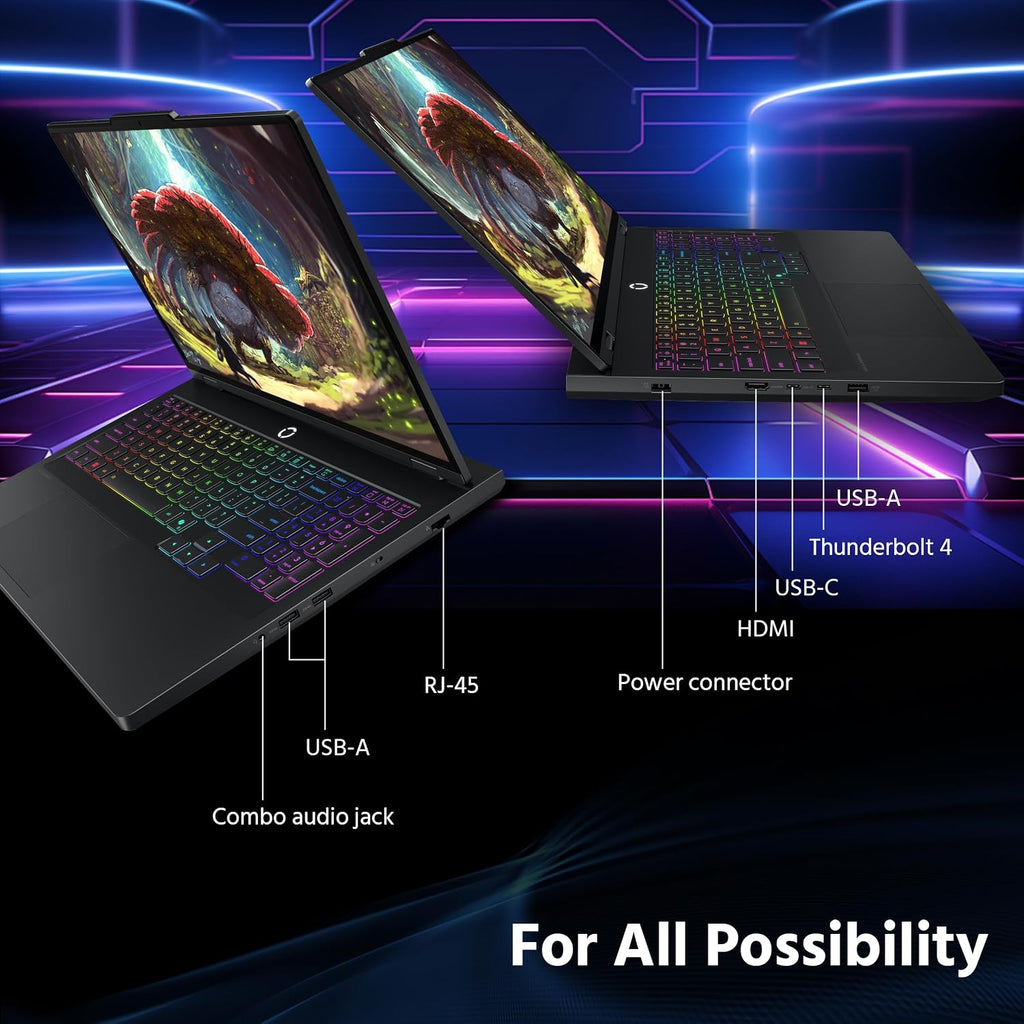 Lenovo Legion Pro 5i 16' WQXGA 165Hz OLED AI-Powered Gaming Laptop, Intel 20-Core Ultra7 255HX, GeForce RTX 5070 8GB GDDR7, 32GB RAM, 2TB PCIe SSD, Backlit, Win 11 Pro, Black, 1TB Docking Station