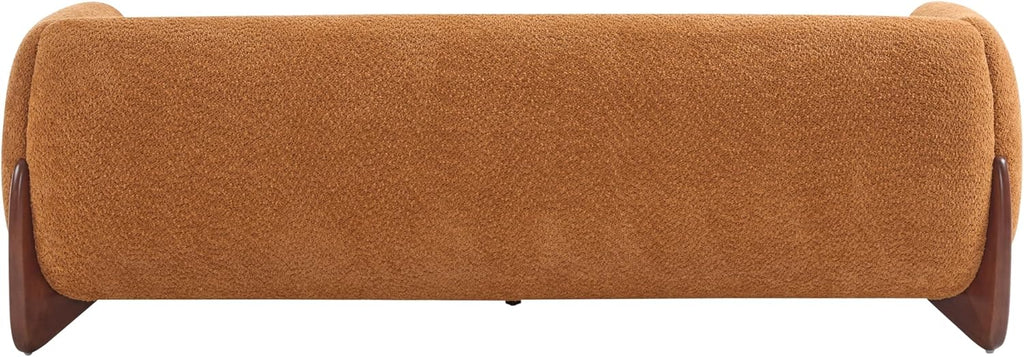 Christopher Knight Home Almab 82 Inches Sofa Couch, Cozy Boucle Upholstered 3-Seater Sofa, Wood Frame Couch, Comfy Couches for Living Room and Office, Modern Sofa, Caramel Brown