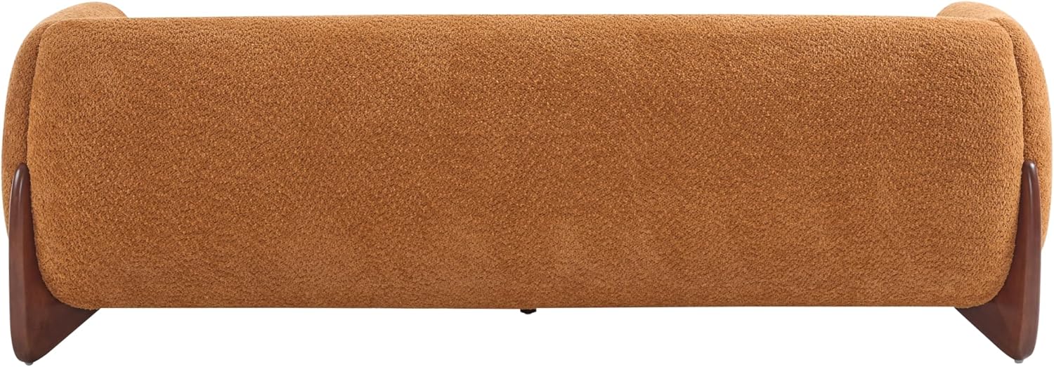 Christopher Knight Home Almab 82 Inches Sofa Couch, Cozy Boucle Upholstered 3-Seater Sofa, Wood Frame Couch, Comfy Couches for Living Room and Office, Modern Sofa, Caramel Brown