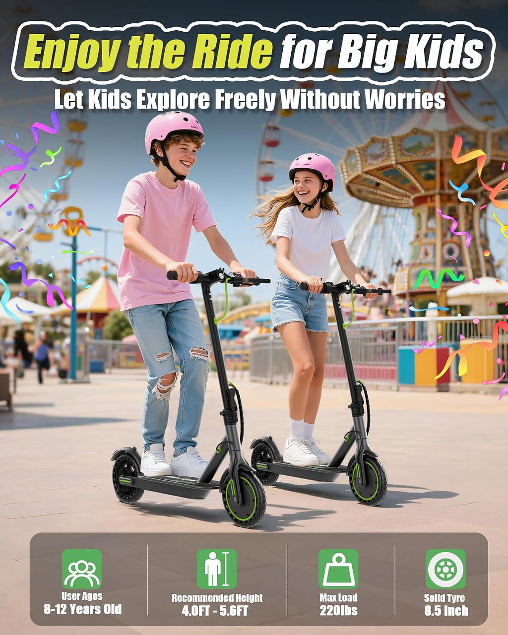 MAXSHOT Electric Scooter Adults & Big Kids, Top Speed 9/16/19MPH, 10/12/16/19Miles Range, 6.5'/8.5' Tires Folding Escooter, APP Control