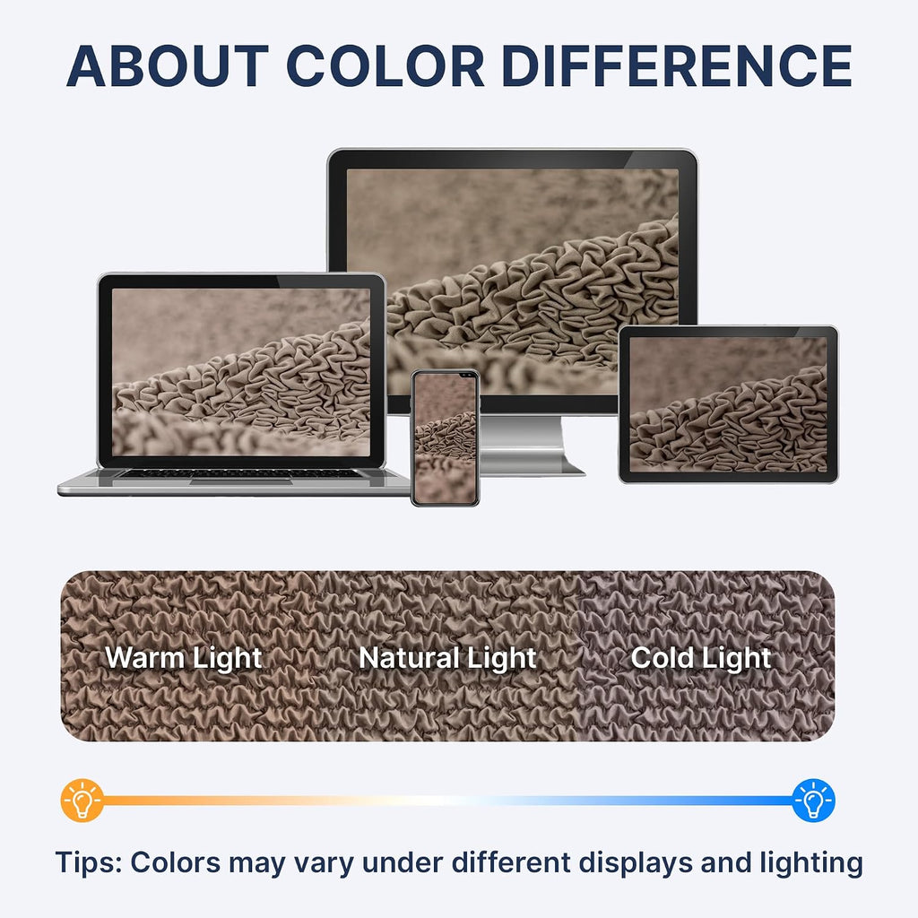 PAULATO BY GA.I.CO. Stretch Sofa Slipcover 1-Piece Elastic Couch Covers for 3-Seater & 4-Seater Sofa Loveseat Armchair Non-Slip Cover Machine Washable Protector – Marsala (86'-120' Wide)