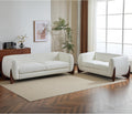 Christopher Knight Home Almad 2 Pieces Sofa Couch Set, Cozy 3-Seater Sofa and Loveseat for Living Room, Upholstered Couch Chair, Soft Seating Lounge Sofa with Wood Frame, Fabric, Beige