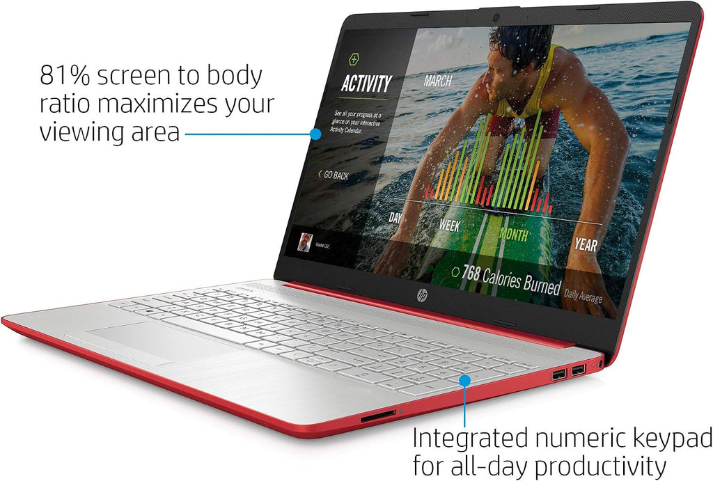 HP Pavilion Intel Pentium Silver N5000 4GB 128GB SSD Windows 10 Laptop Red