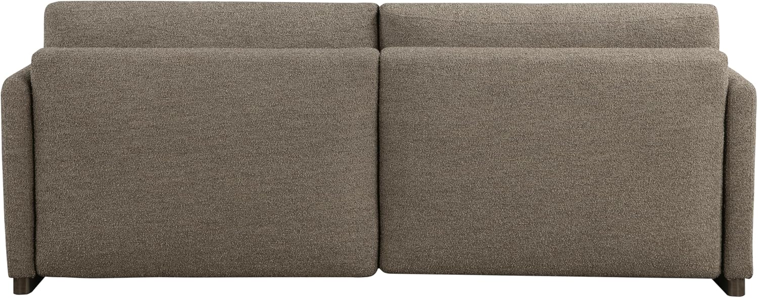 Serta Vail 86' Convertible Sleeper Sofa, Queen Size, Wall-Hugging Dreamglide Mechanism, Dreamcoil Comfort, Boucle Fabric, Brown