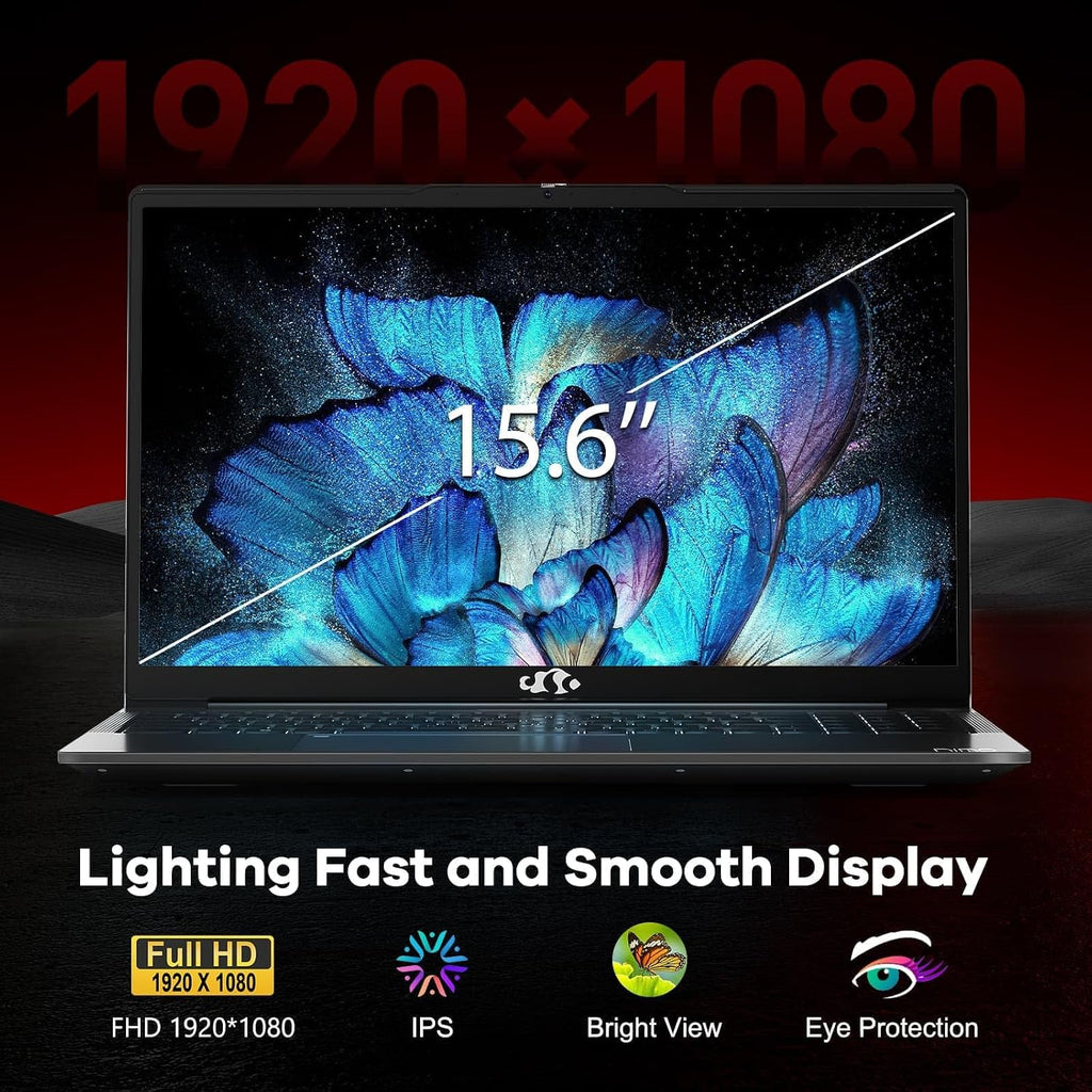 NIMO 15.6' IPS FHD-Gaming-Laptop, AMD Ryzen 5 6600H 6 Cores 32GB DDR5 RAM 1TB SSD (Beat i7-1165G7, Up to 4.5GHz) Radeon 660M GPU-Computer with Backlit Keyboard 100W Type-C Fingerprint Win 11