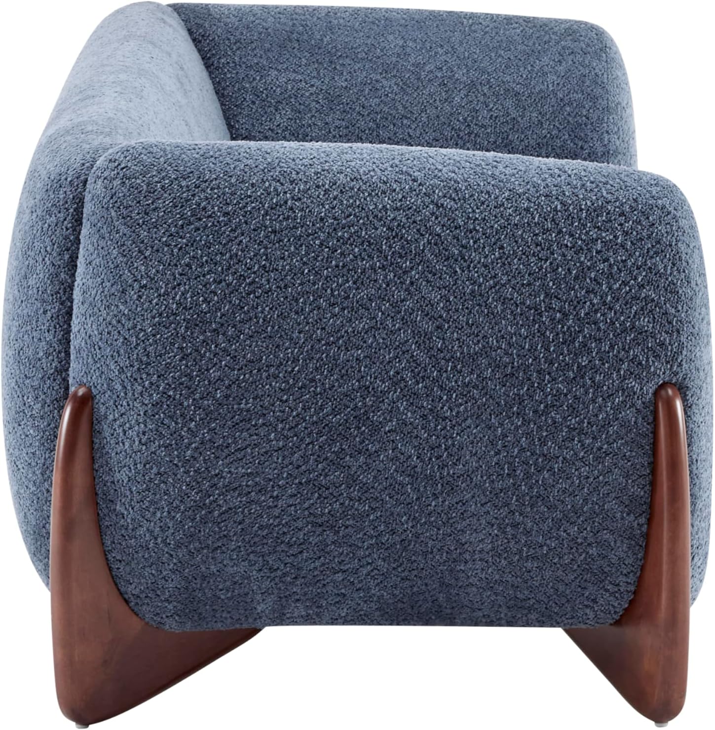 Christopher Knight Home Almab 82 Inches Sofa Couch, Cozy Boucle Upholstered 3-Seater Sofa, Wood Frame Couch, Comfy Couches for Living Room and Office, Modern Sofa, Lounge Seating, Navy Blue