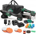 BATOCA S4 Cordless Polisher 3'/1' DA/RO Polisher- Brushless Motor & S2 Cordless Car Buffer - LED Display, 5Ah+2.5Ah Interchangeable 2 Batteries for Car Detailing, Headlight Restoration, PRO Combo Kit