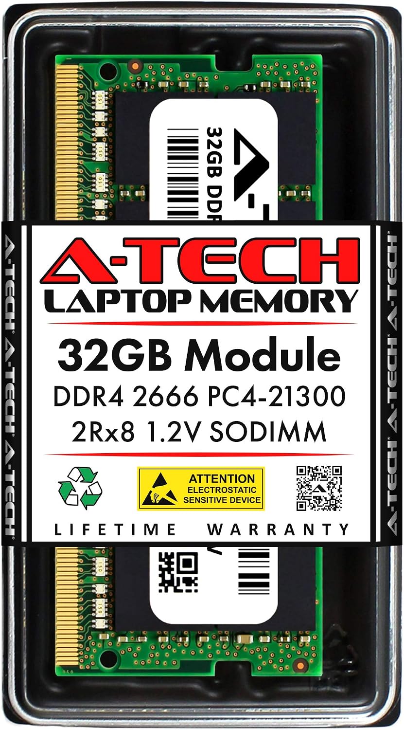 A-Tech 32GB RAM for Acer Nitro 5 Gaming Laptop | DDR4 2666MHz SODIMM PC4-21300 (PC4-2666V) Memory Upgrade Module